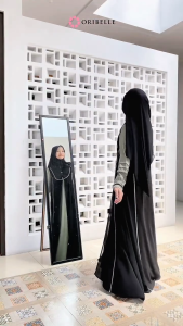 COD Qinari Couple Mom Kids Bahan Ceruty Babydoll Gamis Ibu Dan Anak Dress Lebaran Terbaru Kekinian