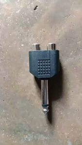 2 IN 1 MONO 2 IN1 STEREO 2 RCA Jack To 6.35mm PL Mono & Stereo Connector Audio Adapter
