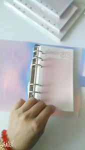 A6/A5 Metal Binder with lines inner paper 6 Holes Laser Loose Leaf Set Notebook