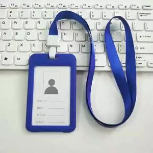 JeDa ที่ใส่บัตร PP+ สายห้อยคอ ที่ใส่บัตรงาน ป้ายชื่อประจำตัวนักเรียน แนวตั้ง work card holder