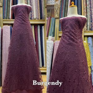 Murah! Bahan kebaya  tulle payet squen bunga salur
