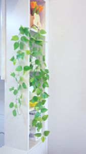 12Pcs lvy bunga buatan anggur tanaman hijau tanaman hijau palsu dekorasi rumah rotan plastik