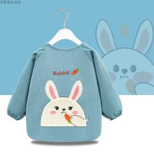 New Arrival Childrens Gown Autumn and Winter Can Be Outwear down Jacket Kindergarten Boys and Girls Eating Anti-Dirty inside-out Wear Upside-down Coat Protective Clothing