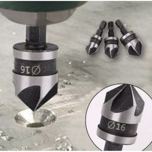 3PCS MATA BOR COUNTERSINK KONTERSINK MATA BOR KAYU BESI CARBON ALUMUNIUM PLAT SET KOMPLIT MATA BOR DRILL BIT COUNTERSINK CARBON STEEL 12 16 19MM 3 PCS