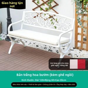 MEIDIHUAFU | Ghế Dài Ngoài Trời Đôi Sắt