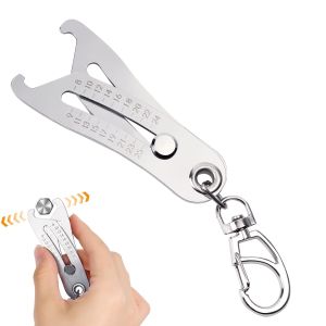 Portable Precise Thread Size Checker Keychain Bolt Size Finder Keychain Measuring Both Inch and Metric Size for Quickly Measure