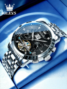 OLEVS | Đồng Hồ Nam Sinh Viên Tự Động Mở Skeleton Chống Nước
