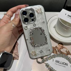 เคสโทรศัพท์มือถือแบบครอบเต็มพร้อมเพชรประดับหน้าจอแบบสะท้อนแสงสำหรับ iPhone 17 pro Max Apple 14 plus 13 12 16 pro 15 pro