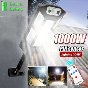 New Solar Lamp Outdoor Sunlight Motion Sensor 8m Remote Control Solar Focus Wall Street Light Waterproof External Solar Lamp