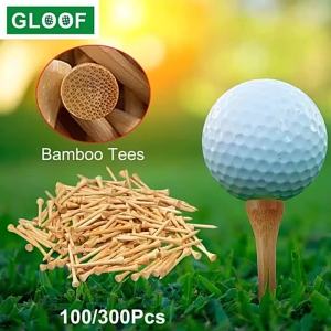 Bộ 300/100 Chiếc Tee Chơi Gôn Bằng Tre Chuyên Nghiệp Không Thể Gãy Bền Hơn Gỗ Thân Thiện Với Môi Trường Kích Thước 54/70/83mm Dành Cho Người Chơi Gôn