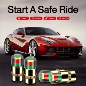 Tire Pressure Monitoring Cap Tire Pressure Detection Cap Pressure Cap Valve Core Tire Pressure Monitor Car Tire Pressure External胎气压检测帽安全胎压帽