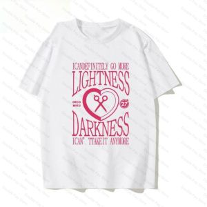 Hatsune miku DECO27 Lightness Darkness Print T-shirt Harajuku Streetwear Women Short Sleeve Casual Summer Tops Anime Fans Tee