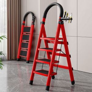Portable Multi-use Indoor Carbon Steel Retractable Ladder
