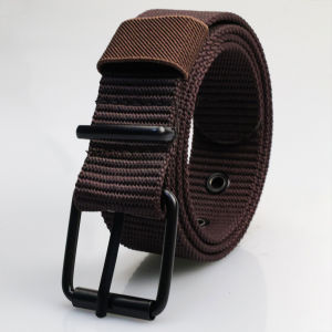 New Porous Pin Buckle Canvas Belts Mens Fashion Versatile Belt Student Youth Military Training Extended Denim Designer Belt