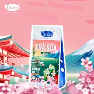 Bột Trà Sữa Hòa Tan Vị Matcha Lúave 500G - Pha Chế Được 24 Lít Cốt Trà Sữa Nhanh Chóng Tiện Dụng
