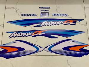 Bộ tem honda Wave anpha lốc trắng 2004 màu xanh da trời hàng nhập Thái Lan 3 lớp chất lượng cao dành riêng cho dòng xe này màu sắc cực đẹp giá bán cực tốt bán lẻ như bán sỉ