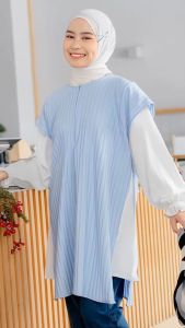 Tunik Terbaru Gemma Two In One Tunic - Atasan Wanita Lengan Panjang - Blouse Kekinian gaya korea kekinian | Tunik Viral 2024