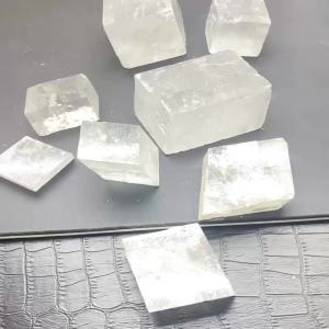 Natural Transparent Raw White Optical Calcite Iceland Spar Mineral Specimen Healing Stones Quartz Home Decor