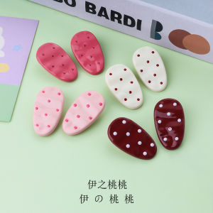 Versatile Duckbill Hair Clip Beach Style Polka Dot Waterdrop Womens Fashion Hair Accessories Simple Korean Design out