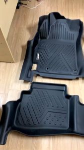 Thảm Khuôn Đúc Tràn Viền Sàn NHỰA 5D Xe KIA K3 chuẩn form Chất liệu nhựa TPE 1 bộ 3 tấm dễ dàng tháp lắp vệ sinh