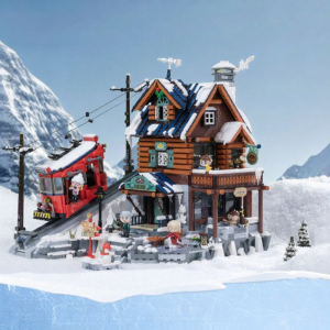 Pantasy | Mountain Top Hotel Building Model Brick Set