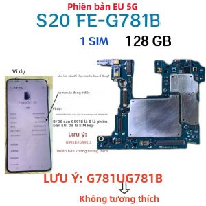 Bo Mạch Chủ Samsung Galaxy S20 FE/S20FE 5G Đã Được Mở Khóa G780F G780/G781U G781 Bo Mạch Logic Với Đầy Đủ Chip Đã Được Kiểm Tra Đầy Đủ Tương Thích Với Các Mẫu 4G 5G