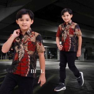 Batik Couple Keluarga Terlengkap Motif Sangkuriang Size M L XL XXL - Batik Family - Sarimbit Batik Pekalongan - Batik Pasangan - Batik Couple Keluarga Kekinian