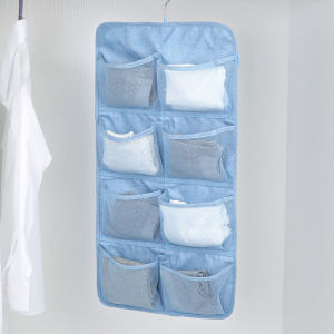 Oxford Cloth Wall-Mounted Storage Bag for Hanging behind Closet Door Socks Underwear Organizer Nordic Style Fresh Trend Household Storage Bag