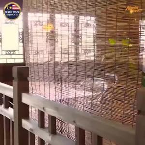 Carbonized Natural Bamboo Sunshade Blinds Curtain Partition Tea Area Decor Tirai Bidai Berkarbonat Buluh Langsir