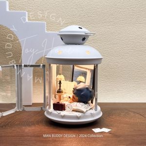 Handmade Night Light Candlestick Transformation Props Small Wild Hirono Scene Arrangement Warm Setup Gift Model Display Box Storage