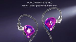 Popcorn Pro Series Detachable Cables In-Ear Monitor Earphones with HIFI Sound and Type-C Connectivity - New