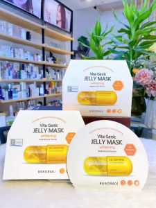 Mặt nạ trắng da mờ thâm Banobagi Vita Genic Jelly Mask Whitening Premium 30g mới hộp 10 miếng mới