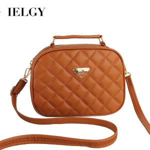 IELGY Ladies Fashion Messenger Bag Portable Small Square Bag Texture Niche Ladies One-Shoulder Cross Bag
