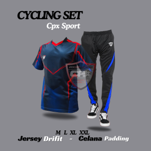 Cpx Sport Set Cycling Jersey Baju Gowes MTB Lengan Pendek Plus Celana  Sepeda Pria Training Panjang