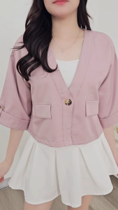 ORECCA - Zema Top Tangan Pendek Atasan Wanita