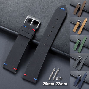 Vintage Leather Watch Band for Seiko for Omega 20mm 22mm Handmade Stitching Strap Business Quick Release Men Women Sport Bands