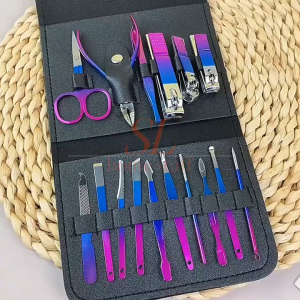Set Perawatan Kuku Nail Kit Manicure Pedicure 16 in 1/ PREMIUM gunting kuku set stainless