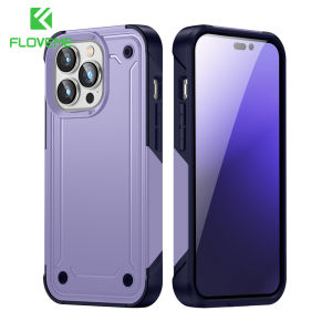 FLOVEME Luxury Armor Phone Case For iPhone 14 13 12 11 Pro Max Hybrid Hard PC Rugged Silicone Shockproof Back Cover For iPhone X XR XS Max