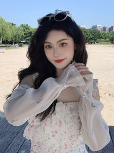 Summer Sleeve Covers Womens Loose Sun Protection Lace Embroidery Mesh Arm Protector New 2023 Outdoor Sunshade Fashion Accessories