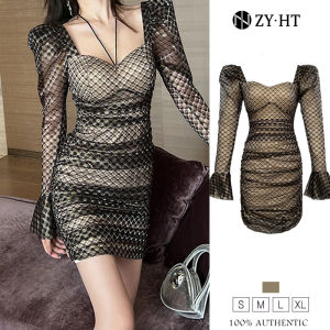 EraVogue เดรสผู้หญิง เดรสผักดำ, เดรสรัดรูป เดรสคล้องคอ, เดรสไปงานแต่ง, เดรสปาร์ตี้, เดรสออกงาน, เดรสเซ็กซี่, เดรสเกาหลี ชุดออกงาน 10161