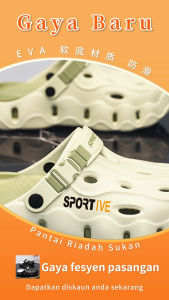 Mens Beach Sandals Thick-soled Soft-soled Mens Sandals Double-layer Hole Breathable Shoes