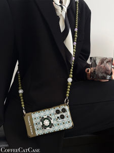 เคสโทรศัพท์มือถือแบบป้องกันแบบย้อนยุคพร้อมสายสะพายไหล่สำหรับ Apple 16 pro Huawei Mate 70 pro Xiaomi 15 Ultra Honor Magic 7 pro