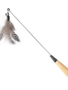 CFA Grade Spring Detachable Interactive Cat Teaser Wand Feather Bells Replacement Head