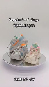 Sepatu Anak Sneakers Import Motif Terbaru Gaya Sportif Size 26-36