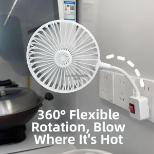 Kitchen Wall-Mounted 3-Socket Omni-Directional Fan
