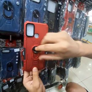 OPPO A17K (CPH2471) CASE ROBOT HIT EYE RING STANDING CESING BELAKANG-CASE PENUTUP HEADPHONE HP OPPO