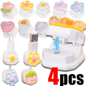 4pcs Portable Car Magnetic Organizers Cable Management Cute Decoration Desktop Accessories Cord Clips Wire Keeper Cables Organizer Holder