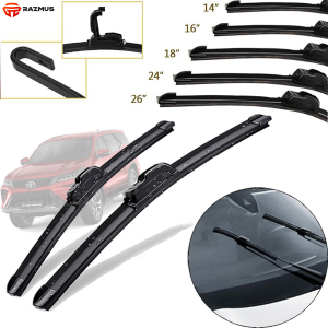 Universal Car Windshield EXCELLABS Front Wiper Blade All Season BANANA TYPE RUBBER