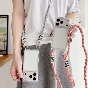 Crossbody Transparent  Phone Case for IPhone Air 17 16 15 Pro Max 14 13 12 11 Plus XR XS Max 7 8 SE2022 Acrylic Hard Shell Cover