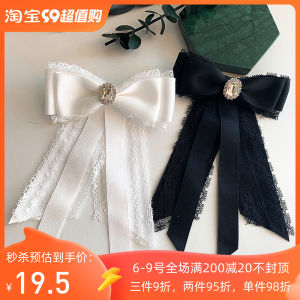 เข็มกลัดผีเสื้อประดับคอแบบหนังสือรูปผีเสื้อสีดำขาวสไตล์เกาหลี เข็มกลัดผู้ชายระดับไฮเอนด์ แฟชั่นงานวันเกิด